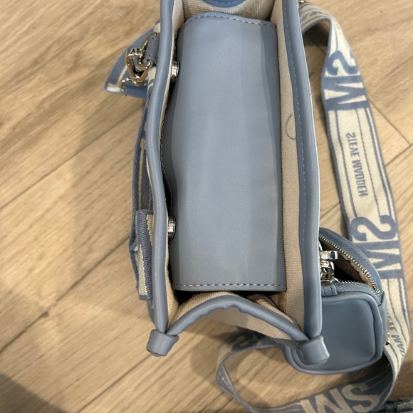Steve Madden Blue Canvas Mini Tote Purse - Picture 7 of 15